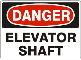 Danger Elevator Shaft Signs | D-1616
