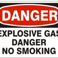 Danger Explosive Gas Danger No Smoking Signs | D-1620
