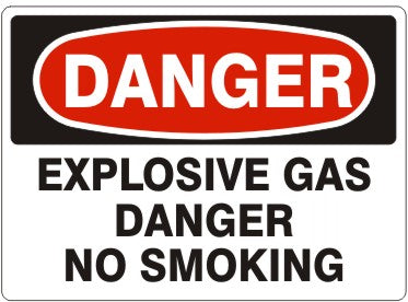 Danger Explosive Gas Danger No Smoking Signs | D-1620