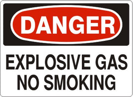 Danger Explosive Gas No Smoking Signs | D-1621