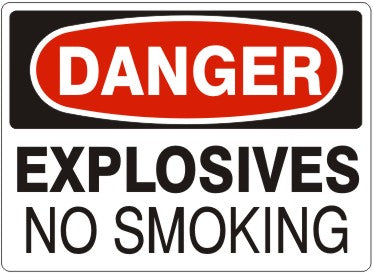 Danger Explosives No Smoking Signs | D-1628