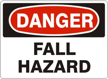 Danger Fall Hazard Signs | D-2601