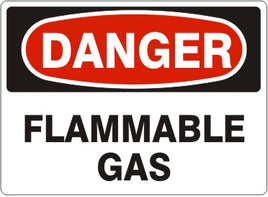 Danger Flammable Gas Signs | D-2606