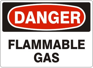 Danger Flammable Gas Signs | D-2606