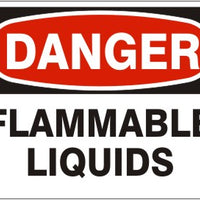 Danger Flammable Liquids Signs | D-2608