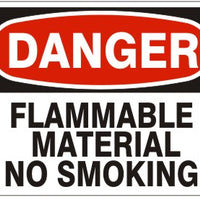 Danger Flammable Material No Smoking Signs | D-2610