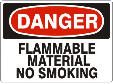 Danger Flammable Material No Smoking Signs | D-2610