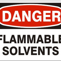 Danger Flammable Solvents Signs | D-2614