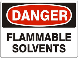 Danger Flammable Solvents Signs | D-2614