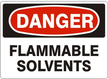 Danger Flammable Solvents Signs | D-2614