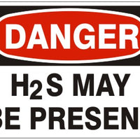Danger H2S May Be Present Signs | D-3702