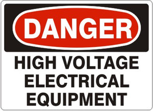Danger High Voltage Electrical Equipment Signs | D-3734
