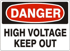 Danger High Voltage Keep Out Signs | D-3739