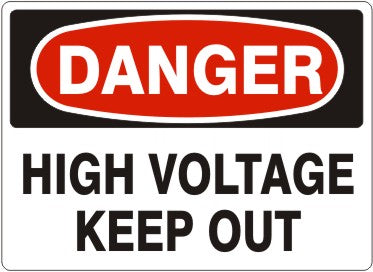 Danger High Voltage Keep Out Signs | D-3739