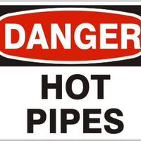Danger Hot Pipes Signs | D-3756