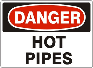 Danger Hot Pipes Signs | D-3756
