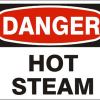 Danger Hot Steam Signs | D-3757