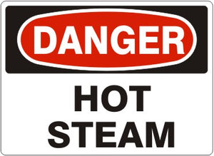 Danger Hot Steam Signs | D-3757