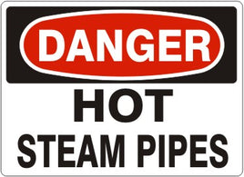 Danger Hot Steam Pipes Signs | D-3758