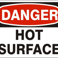 Danger Hot Surface Signs | D-3759