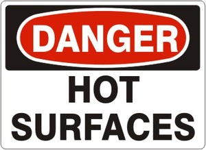 Danger Hot Surfaces Signs | D-3760