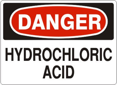 Danger Hydrochloric Acid Signs | D-3762