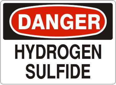 Danger Hydrogen Sulfide Signs | D-3766