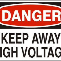 Danger Keep Away High Voltage Signs | D-4402