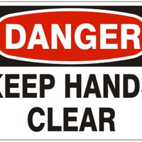 Danger Keep Hands Clear Signs | D-4409