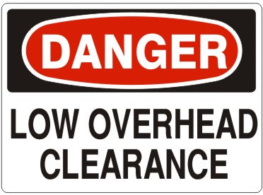 Danger Low Overhead Clearance Signs | D-4520