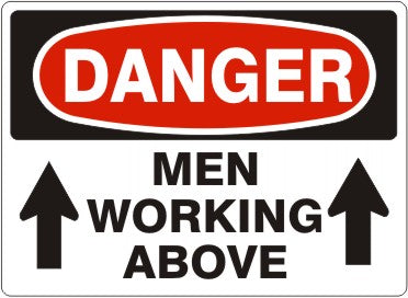 Danger Workers Working Above Signs | D-4607