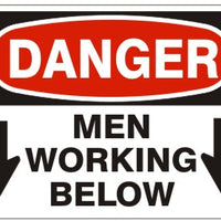 Danger Workers Working Below Signs | D-4608