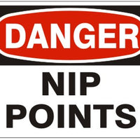 Danger Nip Points Signs | D-4702
