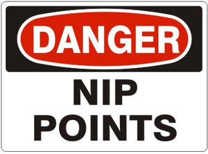 Danger Nip Points Signs | D-4702