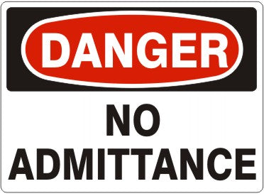 Danger No Admittance Signs | D-4706