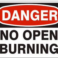 Danger No Open Burning Signs | D-4718