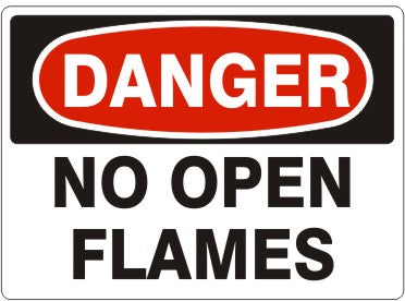 Danger No Open Flames Signs | D-4719