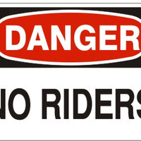 Danger No Riders Signs | D-4722