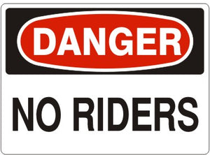 Danger No Riders Signs | D-4722