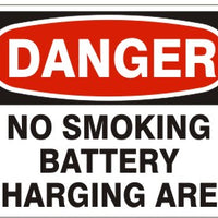 Danger No Smoking Battery Charging Area Signs | D-4725