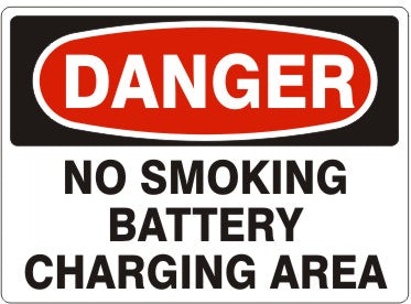 Danger No Smoking Battery Charging Area Signs | D-4725