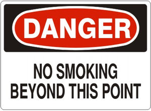 Danger No Smoking Beyond This Point Signs | D-4729