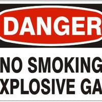 Danger No Smoking Explosive Gas Signs | D-4731