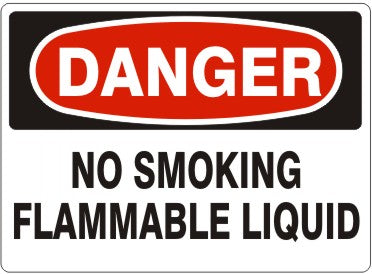 Danger No Smoking Flammable Liquid Signs | D-4733