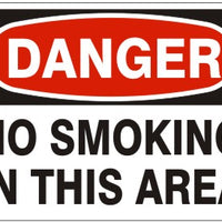 Danger No Smoking In This Area Signs | D-4734