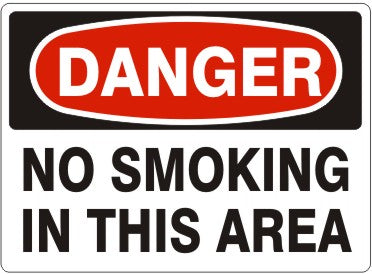 Danger No Smoking In This Area Signs | D-4734