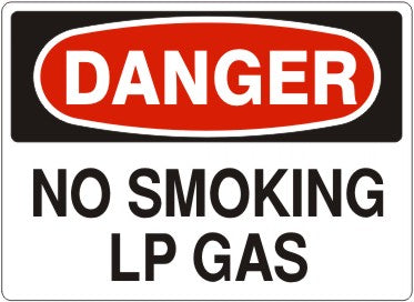 Danger No Smoking LP Gas Signs | D-4737