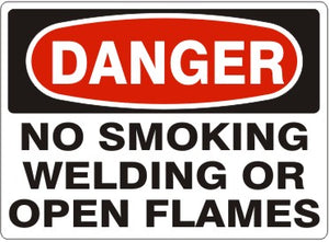 No Smoking Welding Or Open Flames Signs | D-4752