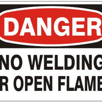 Danger No Welding Or Open Flames Signs | D-4758