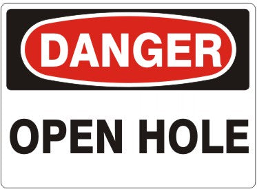 Danger Open Hole Signs | D-5703